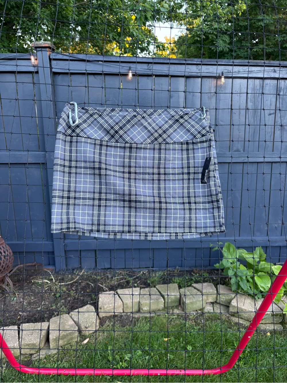 Ardene Gray Plaid Mini Skirt